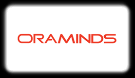 ORAMINDS- software company logo in hyderabad. Typographic logo with single color concept