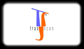 TRAXSCAN- logo for USA scan company- designed a vector logo with tricolor branding.